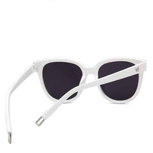 “Kathleen" Oversized Cat-Eye Retro Fashion Sunglasses--White